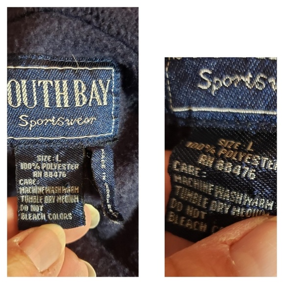 South Bay Large AU Auburn University Fleece Zip Up Jacket Large War Eagle Unisex - Picture 7 of 8